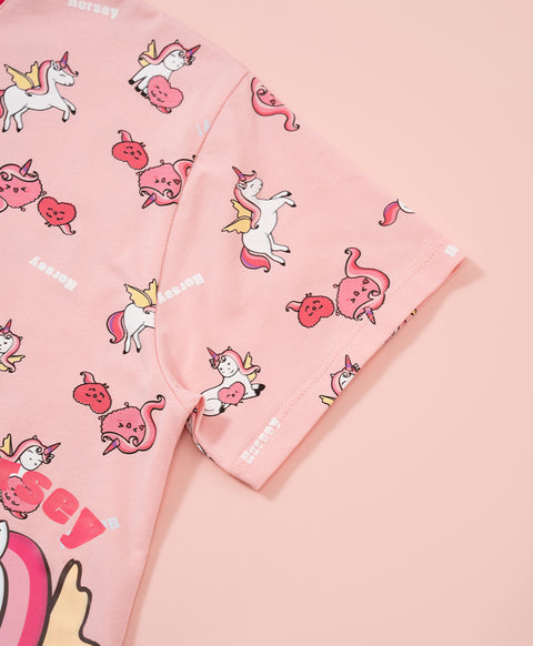 Junior Horsey Hooray! Short Sleeves Top & Pants Set