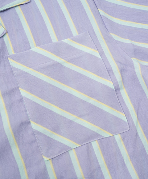 BedMood Cremo Mentally Unavailable. Physically Comfy Polyester PJ Short Sleeves Top & Shorts Set - Purple