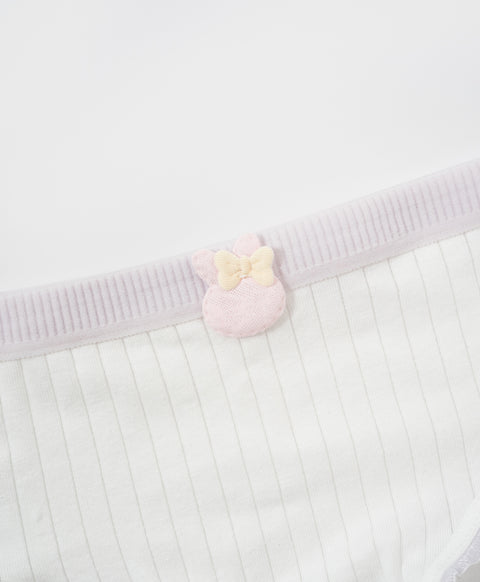 Lovely Charm Low Waist Midi Ribbed Cotton Panties