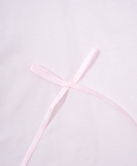 Harmony in London 3/4 Sleeves Top with Ribbon and Shorts Sleep Set