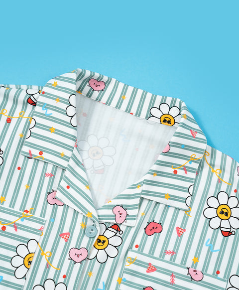 Jolly Smiley Short Sleeves PJ Top & Shorts Set