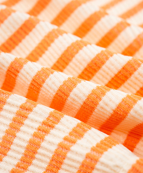 Stay Bloom Padded Stripes Ribbed Racerback Vest