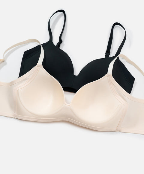 Bare Essential Wireless Lightly-Lined High Side Panel 3/4 Cup Demi Bra