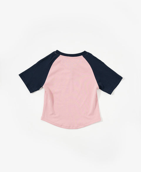 The Playmakers Crop Raglan Baby Tee