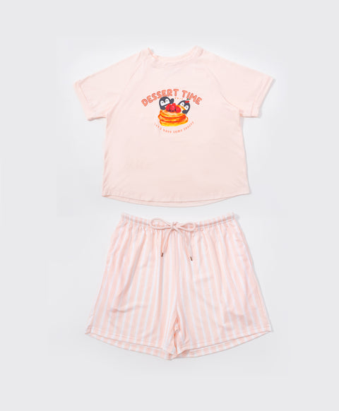 Penguin Patisserie Top & Shorts Sleep Set