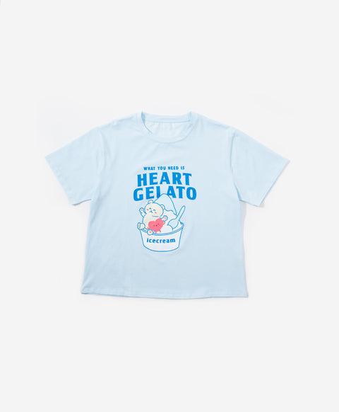 Junior Heart Gelato Short Sleeves Top & Shorts Sleep Set