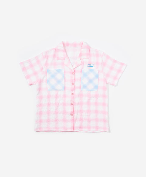BedMood Cremo & Mello Join The Late Morning Coffee Club Polyester PJ Short Sleeves Top & Long Pants Set - Pink