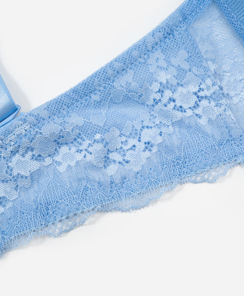 Lace Vintage Full Cup Coverage Underwired Bra (B Cup)