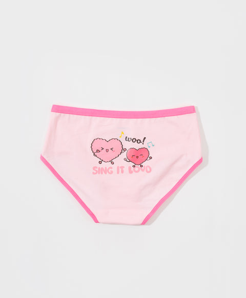 Music Concert Yuki & Hattie 5pcs Low Waist Hipster Graphic Pack Panties Wonder Box