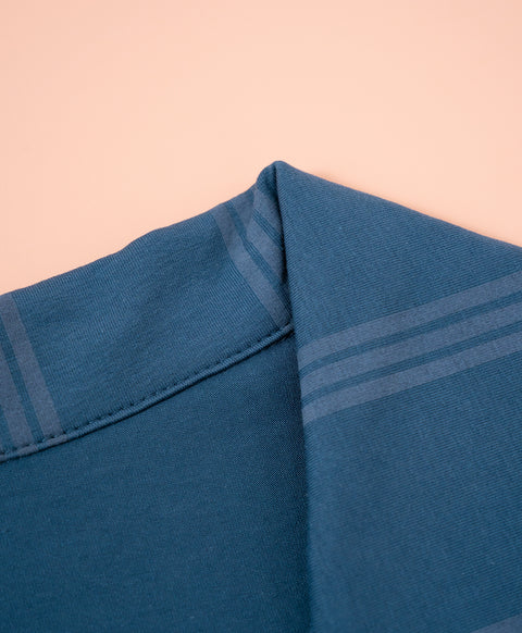 Cookies d'amore Satin Short Sleeve Top & Short PJ Set-Dark Blue