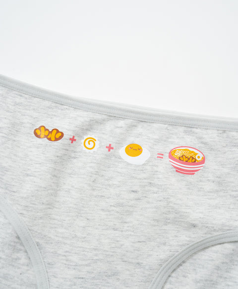 Shoyu Ramen-tic! 5pcs Low Waist Hipster Cotton Spandex Graphic Pack Panties Series Box
