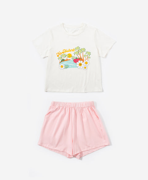 Resort of Heart Short Sleeves Top & Shorts Sleep Set