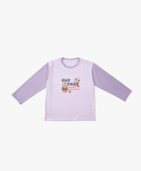 Junior Bedtime Bubbles Cup Cake Dreams Come True Long Sleeves Tee & Pants Sleep Set