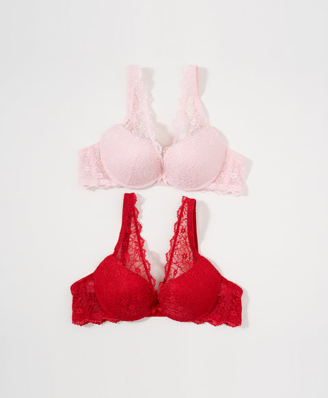 Lovestruck Deep-V Wired Push-Up Bra
