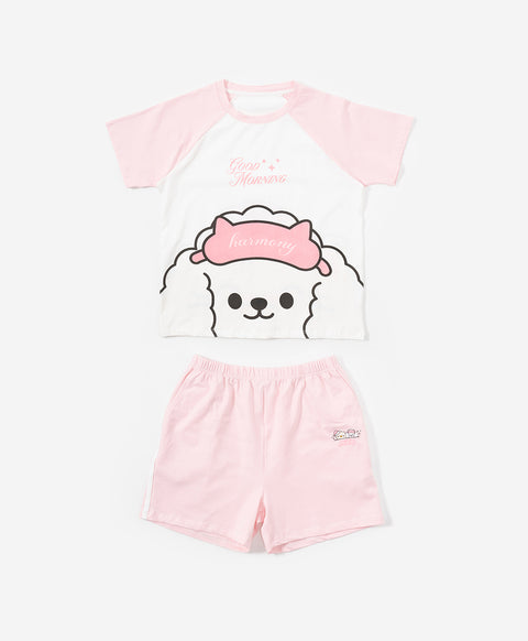 Junior Morning Harmony Short Sleeves Top & Shorts Sleep Set