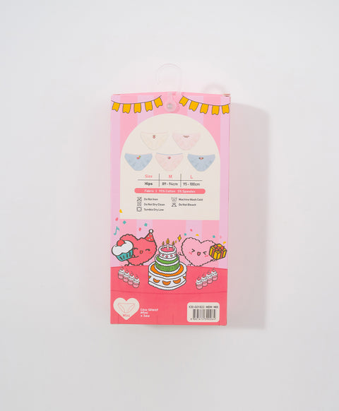 B-Day Party-Yuki & Hattie 5-pack Low Waist Mini Graphic Panties Wonder Box