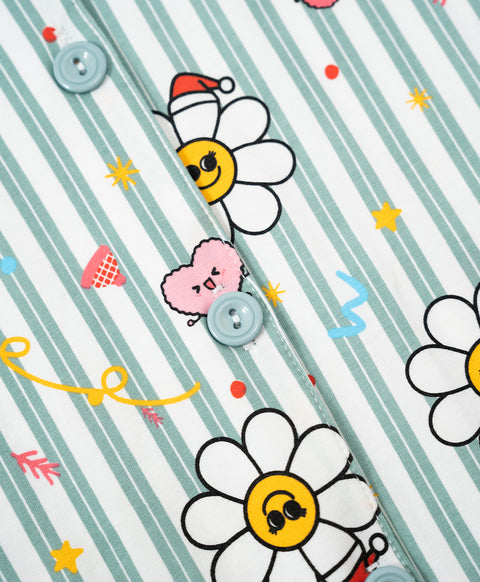 Jolly Smiley Short Sleeves PJ Top & Shorts Set