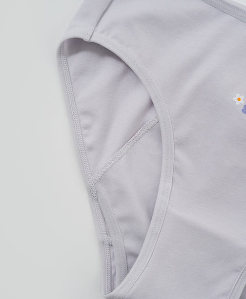 Berry Stressed Cotton Mid Waist Midi 2pcs Sanitary Panties Pack