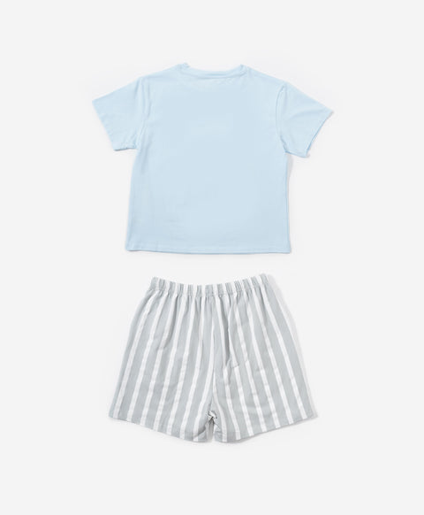 Heart Gelato Short Sleeves Top & Shorts Sleep Set