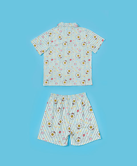 Jolly Smiley Short Sleeves PJ Top & Shorts Set