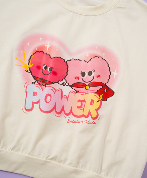 Junior Delulu Power Hearts Short Sleeves Top & Shorts Set