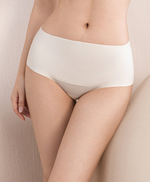 Belly Away Light Tummy Control Laminated Mid Waist Hipster Panties