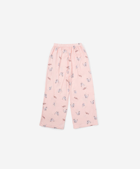 Junior Catitude-ing Short Sleeves Top & Long Pants Sleep Set
