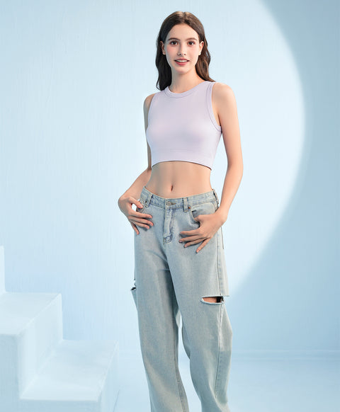 Effort-Less Chic Padded Crop Tank Top