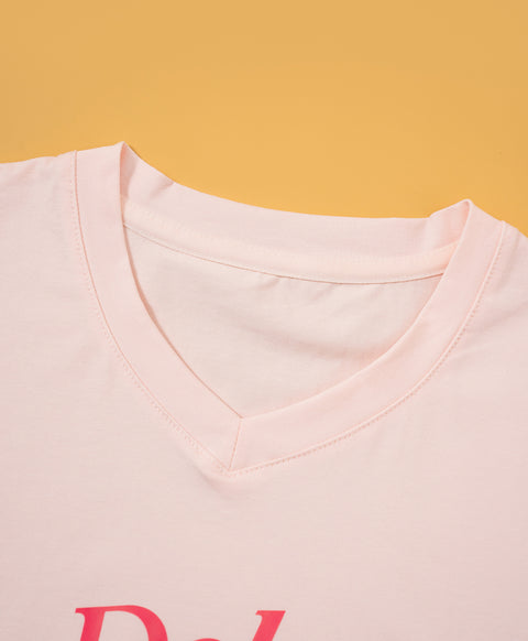 Junior Delulu Power Hearts Short Sleeves Top & Long Pants Set