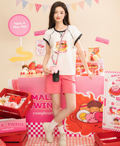 Mala-Twins Top & Shorts Sleep Set