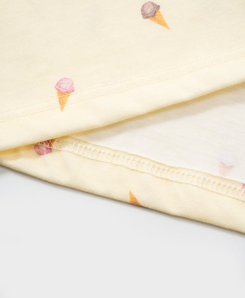 Ice Cream Project Short Sleeves Sleep Dress