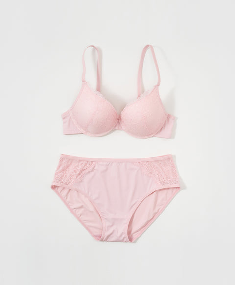 Designer 3/4 Cup Underwired Bra Set with Panties (B Cup)