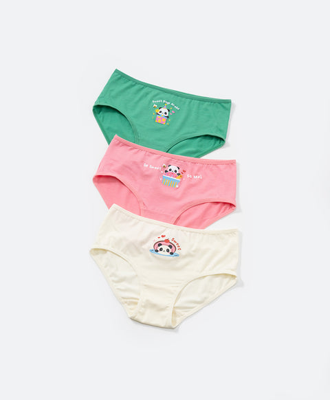 Junior Sugar Panda Low Waist Mini 3pcs Lyocell Cotton Spandex Pack Panties