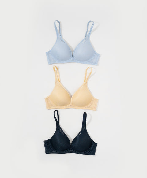Sheer Elegance Wireless Lightly-lined 3/4 Cup Demi Bra
