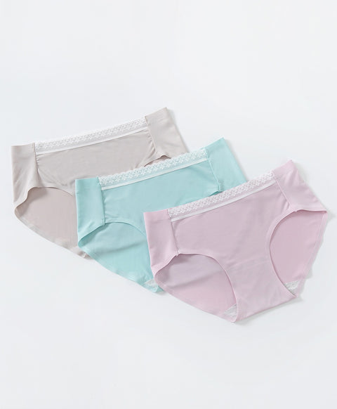 Lacey Laminated Low Waist Hipster Panties