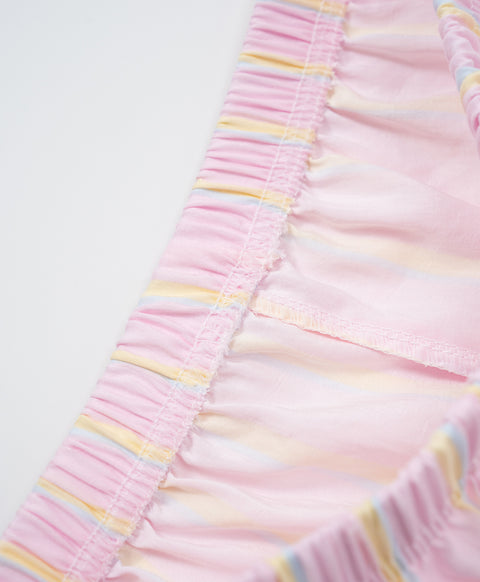 BedMood Cremo Doing Nothing Looks Good On Me Polyester PJ Short Sleeves Top & Shorts Set - Pink