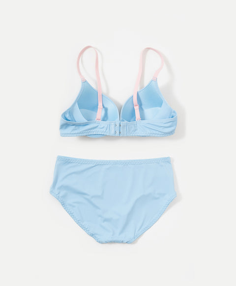 Designer 3/4 Cup Wireless Bra Set with Panties (B Cup)