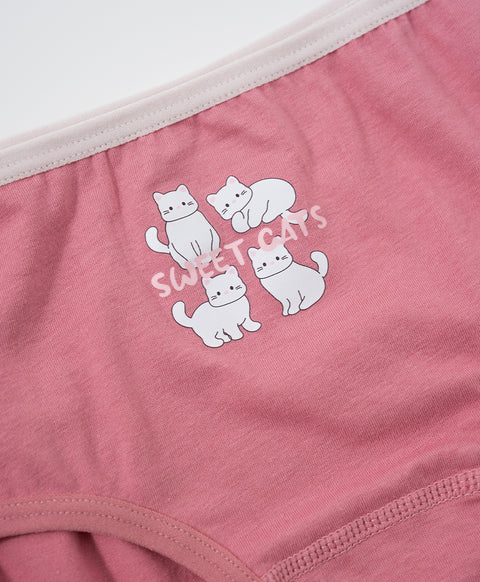 Junior Sweet Cat Cotton Low Waist Mini Panties