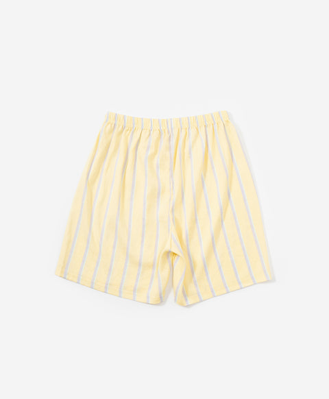 BedMood Mello No Tasks. Just Vibes Polyester PJ Short Sleeves Top & Shorts Set - Yellow