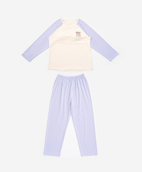 Hello Dream Crew Long Sleeves Padded Top & Long Pants Set