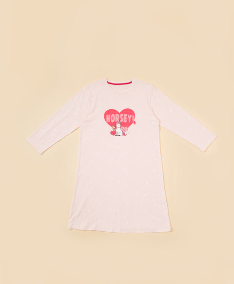 Horsey Hooray! Long Sleeves Dress