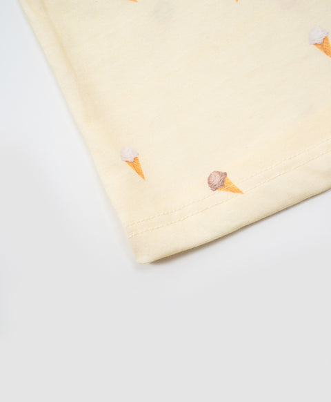 Ice Cream Project Short Sleeves Sleep Dress