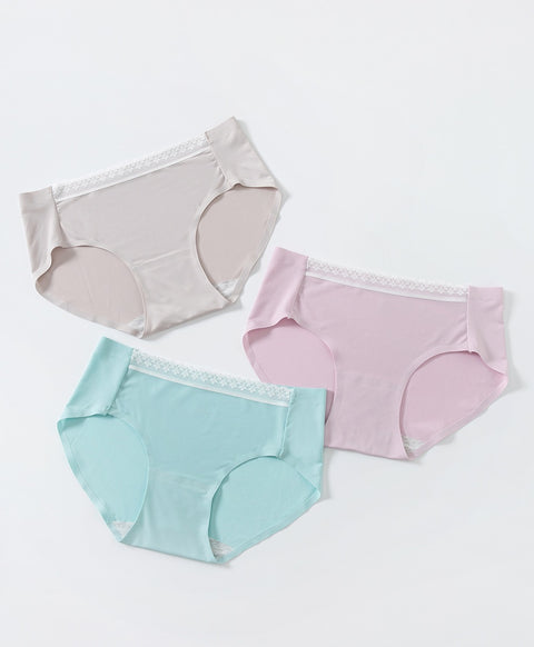 Lacey Laminated Low Waist Hipster Panties