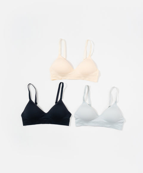 (NEW) Real Comfy Triangle Cup Seamless Wireless Bra