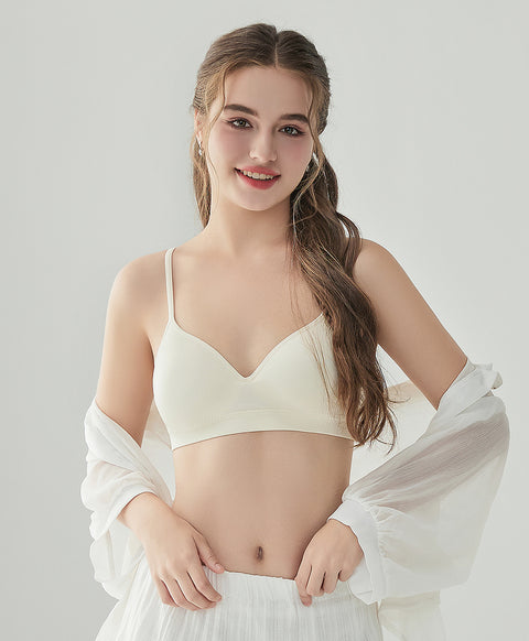 Seamless Basic Triangle Bralette with Back Hooks