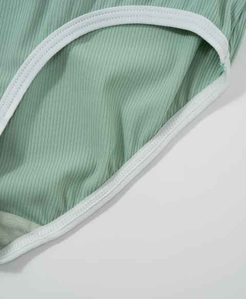 Nature Ribbed Low Waist Midi Panties