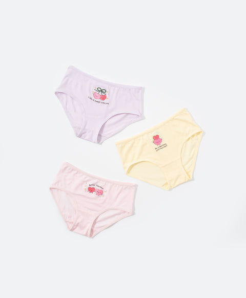 Junior Yuki & Hattie Better Together 3pcs Lyocell Cotton Spandex Mini Pack Panties