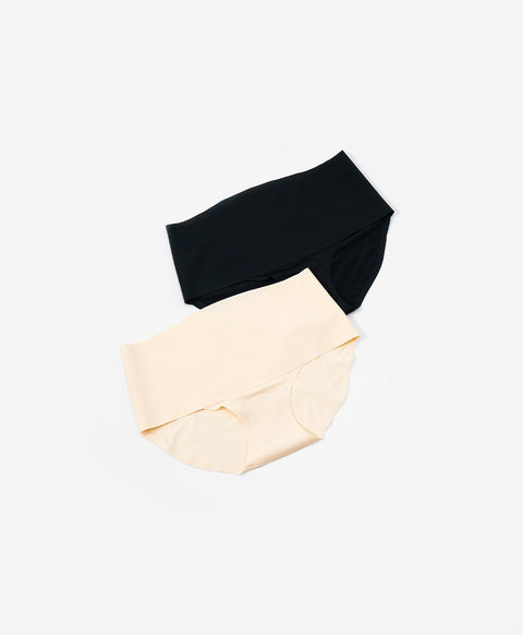 Belly Away Light Tummy Control Laminated Mid Waist Hipster Panties