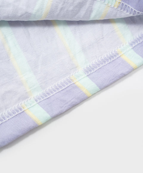 BedMood Cremo Mentally Unavailable. Physically Comfy Polyester PJ Short Sleeves Top & Shorts Set - Purple