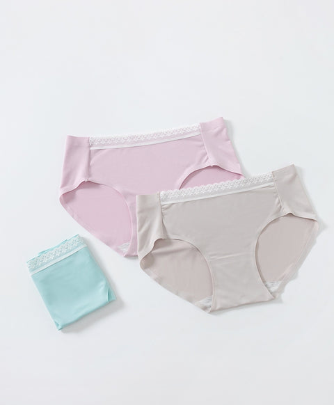 Lacey Laminated Low Waist Hipster Panties
